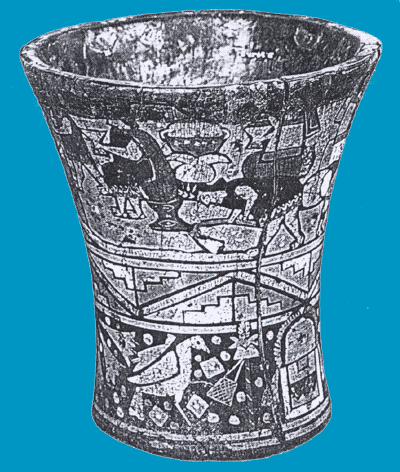 Vaso de madera del per&iacute;odo cl&aacute;sico